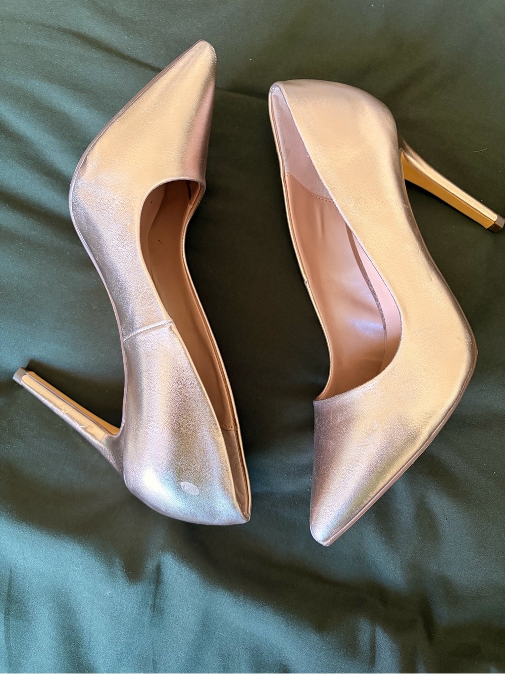 Call It Spring Metallic Rose Gold Pointed-Toe Stiletto Pumps